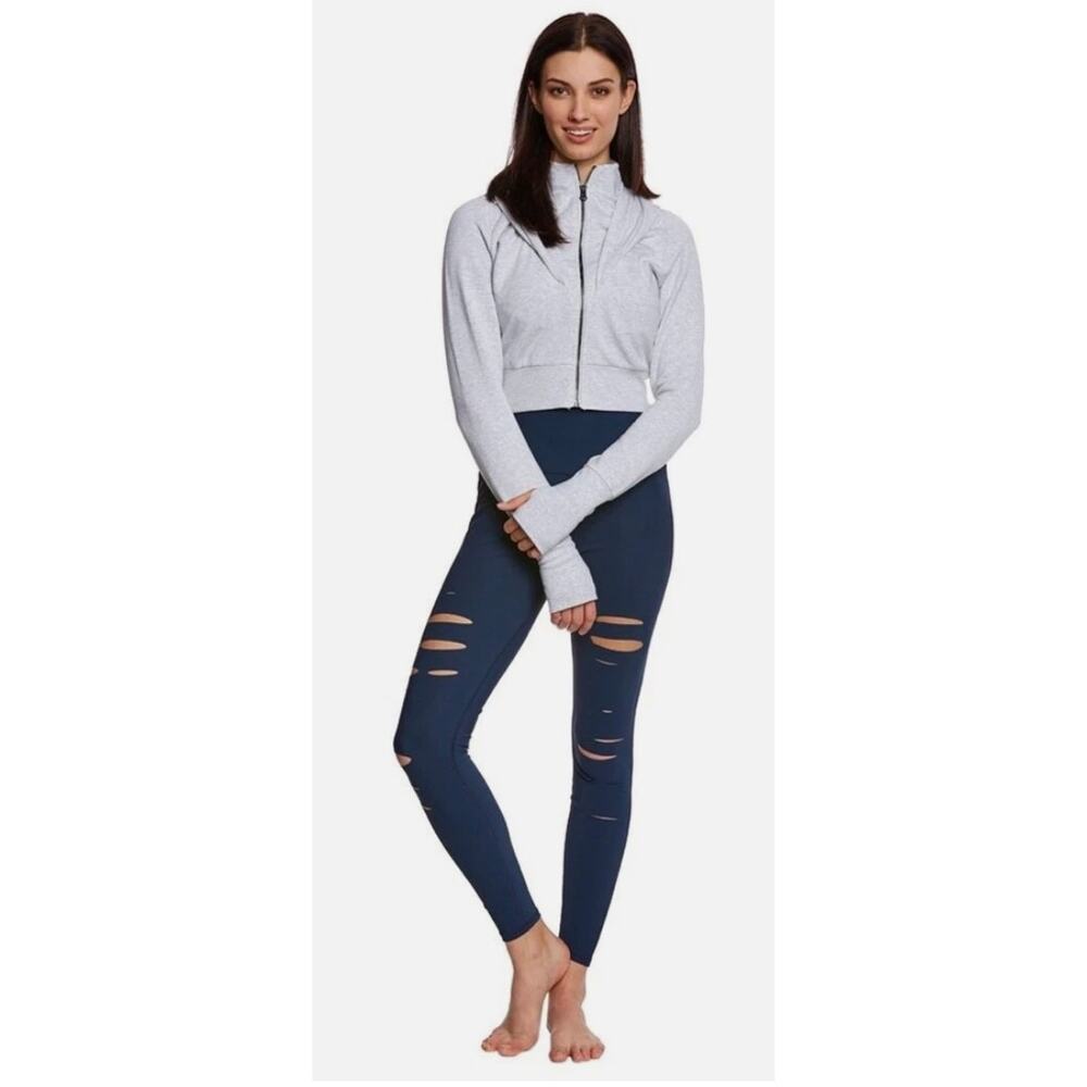 Alo Yoga High Waist Ripped Warrior Leggings Navy Medium